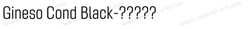 Gineso Cond Black字体转换